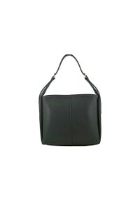 Barberini's - Shopper bag skórzany BARBERINI'S c. zielony 915-42. Kolor: zielony. Wzór: aplikacja. Materiał: skórzane. Styl: casual, klasyczny. Rodzaj torebki: na ramię