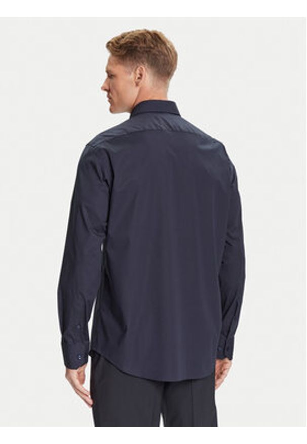 BOSS Koszula H-Joe 50545075 Granatowy Regular Fit. Kolor: niebieski. Materiał: bawełna