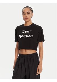 Reebok T-Shirt RK25319CCW Czarny Regular Fit. Kolor: czarny. Materiał: bawełna
