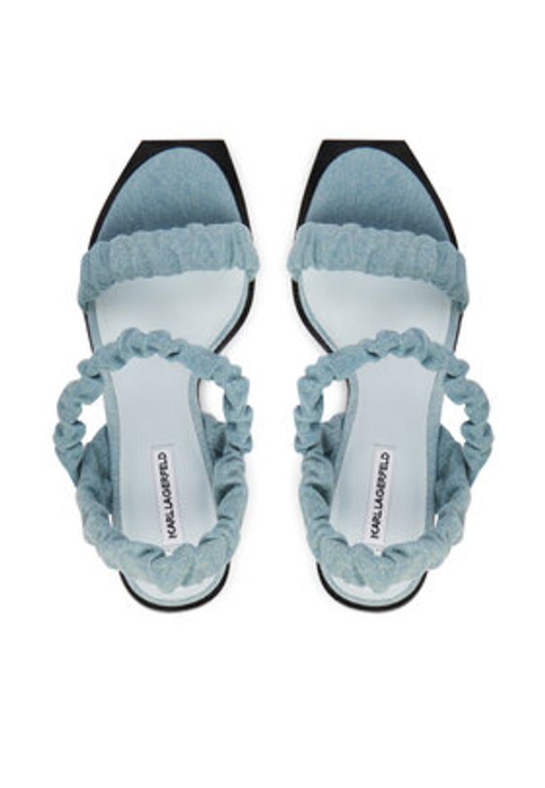 Karl Lagerfeld - KARL LAGERFELD Sandały KL39116D Niebieski. Kolor: niebieski. Materiał: materiał