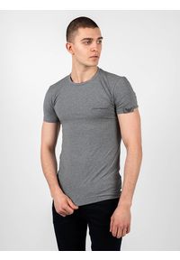 Emporio Armani T-shirt "C-Neck" | 111035 2F517 | Mężczyzna | Szary. Kolor: szary. Materiał: bawełna, elastan. Wzór: nadruk, aplikacja #5