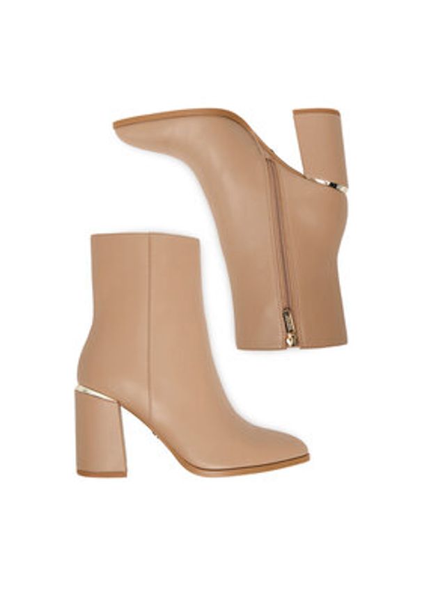 Nine West Botki CEO-JASMIN-01 Beżowy. Kolor: beżowy. Materiał: materiał