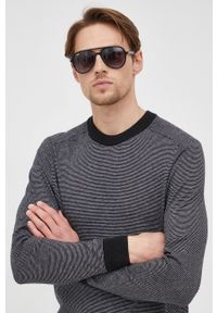 BOSS sweter z domieszką kaszmiru BOSS CASUAL męski kolor czarny lekki. Okazja: na co dzień. Kolor: czarny. Materiał: kaszmir. Długość rękawa: raglanowy rękaw. Styl: casual