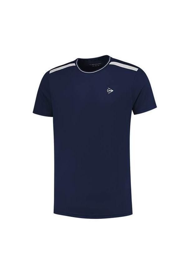 DUNLOP - Koszulka sportowa męska Dunlop Club Crew Tee. Kolor: niebieski. Sport: tenis