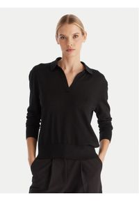 Calvin Klein Sweter LV044A305G Czarny Regular Fit. Kolor: czarny. Materiał: wełna, syntetyk #1