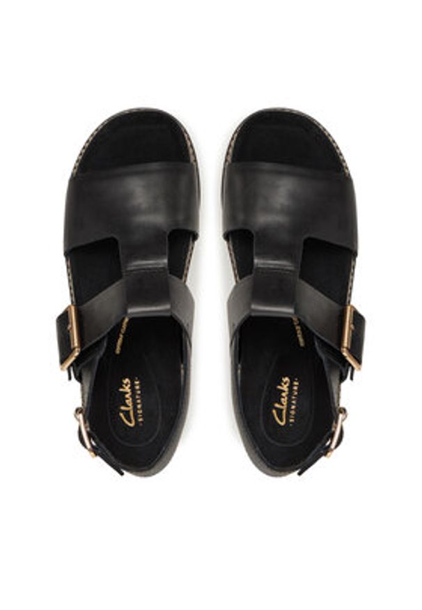 Clarks Sandały Orianna Sky 26181263 Czarny. Kolor: czarny. Materiał: skóra