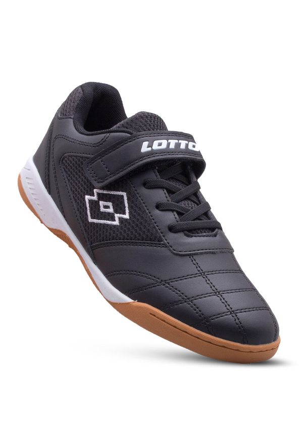 Buty halowe dla dzieci LOTTO WHIZZER T. Kolor: biały, wielokolorowy, czarny. Materiał: materiał, syntetyk, tkanina. Sport: piłka nożna