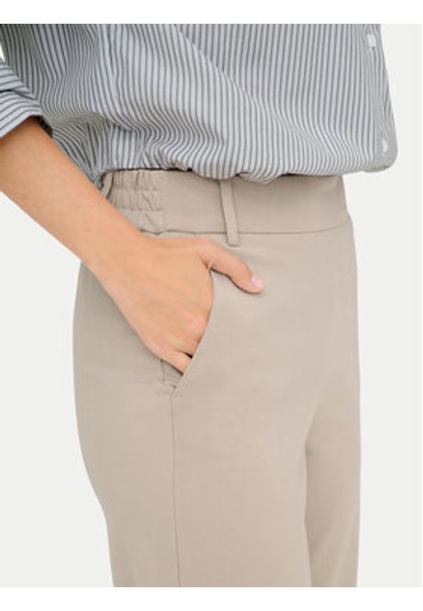 only - ONLY Spodnie materiałowe Poptrash 15341829 Beżowy Straight Fit. Kolor: beżowy. Materiał: syntetyk