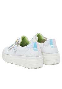 Remonte Sneakersy D1C06-80 Biały. Kolor: biały. Materiał: syntetyk, skóra #4