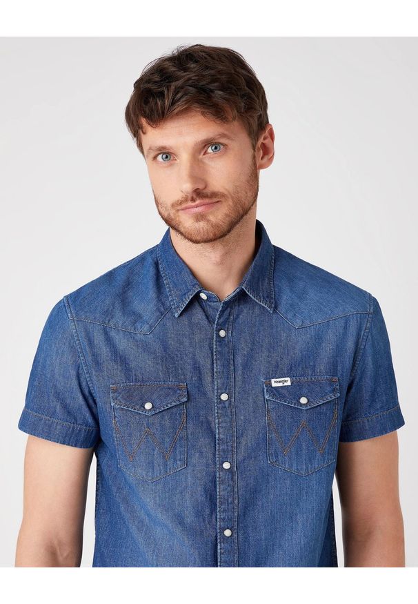 Wrangler - KOSZULA MĘSKA WRANGLER SS WESTERN SHIRT MID SUMMER W5J05K30P 112130147