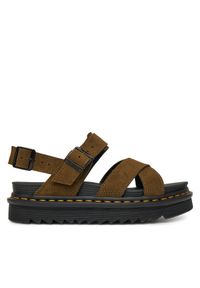 Dr. Martens Sandały DM41122300 Zielony. Kolor: zielony. Materiał: skóra, zamsz