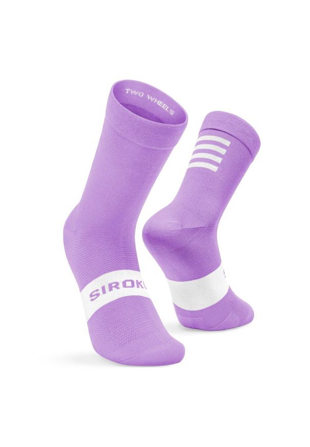 Skarpetki kolarskie unisex SIROKO S1 Lilac Etna. Kolor: niebieski. Materiał: nylon. Sport: kolarstwo