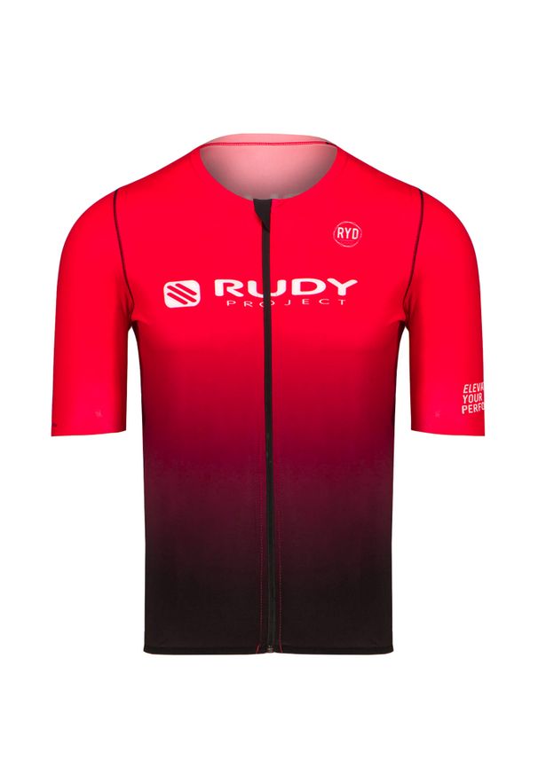 Rudy Project - Koszulka rowerowa RUDY PROJECT FACTORY. Kolor: czerwony, czarny, wielokolorowy. Materiał: skóra, materiał. Sport: kolarstwo, fitness