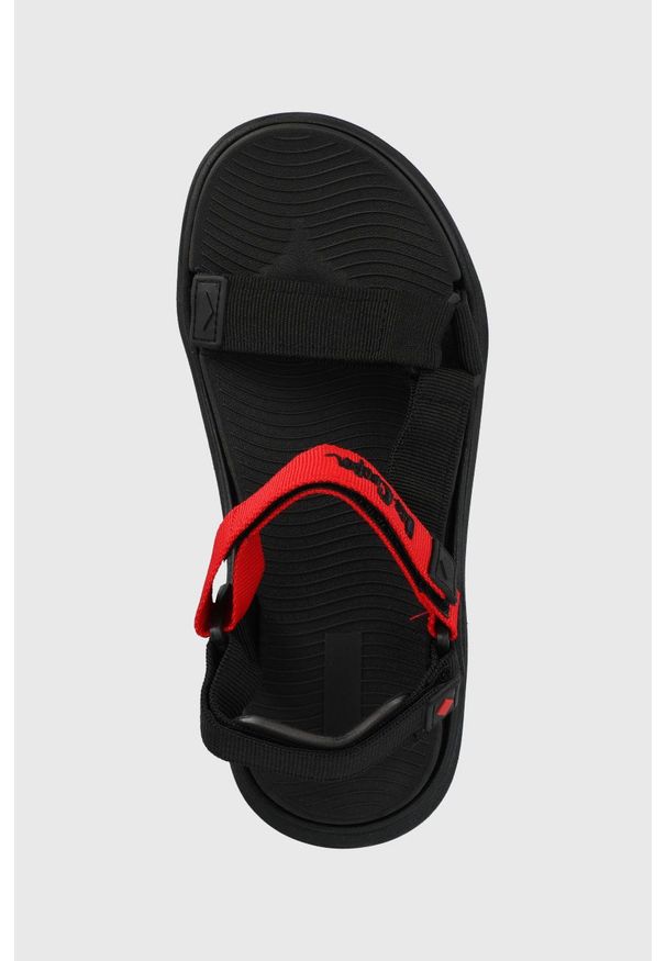 Lee Cooper sandały damskie kolor czarny. Zapięcie: rzepy. Kolor: czarny. Materiał: materiał