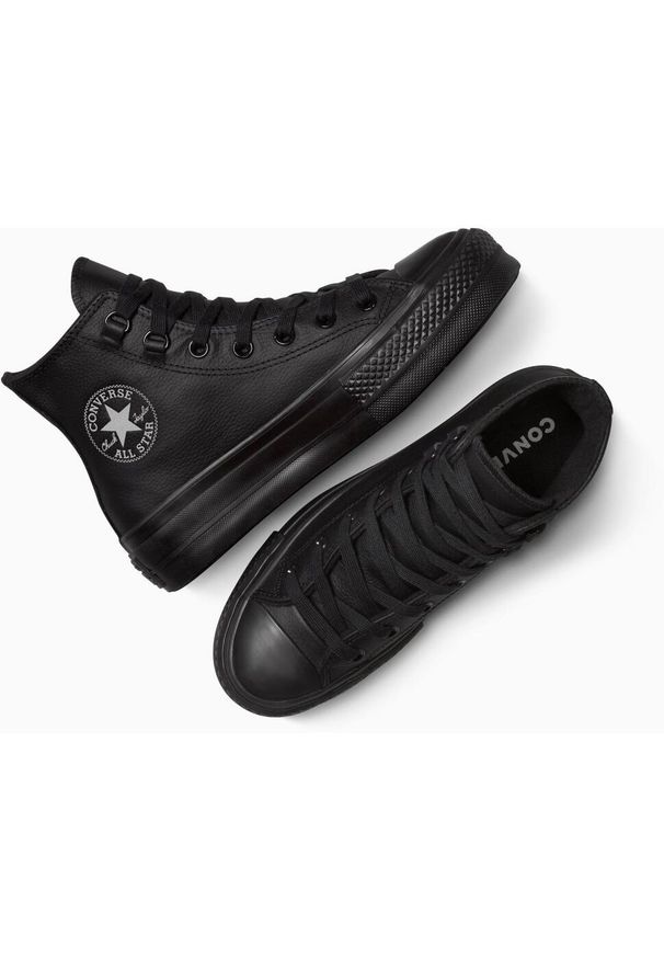 Adidasy Converse Chuck Taylor All Star Lift, Dla obu płci. Kolor: czarny. Materiał: skóra, materiał. Model: Converse All Star. Sport: fitness