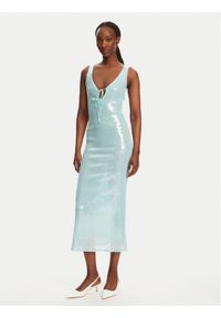 BARDOT - Bardot Sukienka koktajlowa Isha Sequin 59272DB Turkusowy Slim Fit. Kolor: turkusowy. Materiał: syntetyk. Styl: wizytowy #1