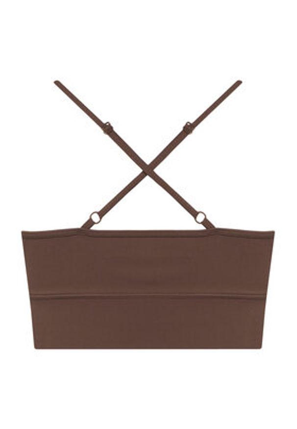 Reebok Biustonosz sportowy Reebok X Ewa Chodakowska RK25310CCW Brązowy. Kolor: brązowy. Materiał: syntetyk