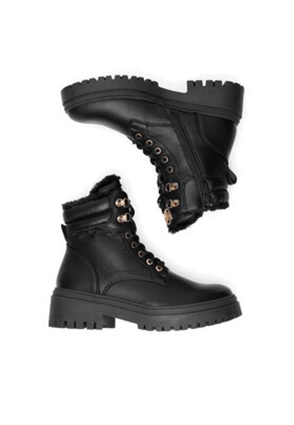 MEXX Trzewiki MI001713143W Czarny. Kolor: czarny. Materiał: materiał