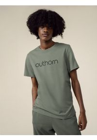 outhorn - T-shirt z nadrukiem męski. Okazja: na co dzień. Materiał: bawełna, jersey. Wzór: nadruk. Styl: casual #3