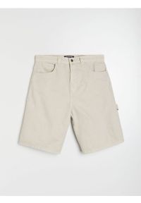 Sinsay - Bawełniane szorty baggy - kremowy. Kolor: kremowy. Materiał: bawełna
