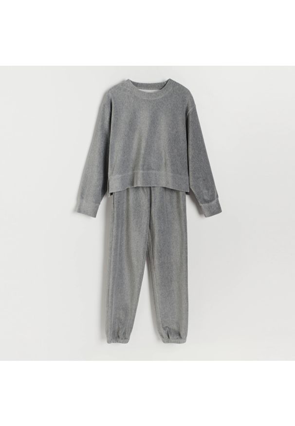 Reserved - Dwucześciowa piżama - Szary. Kolor: szary