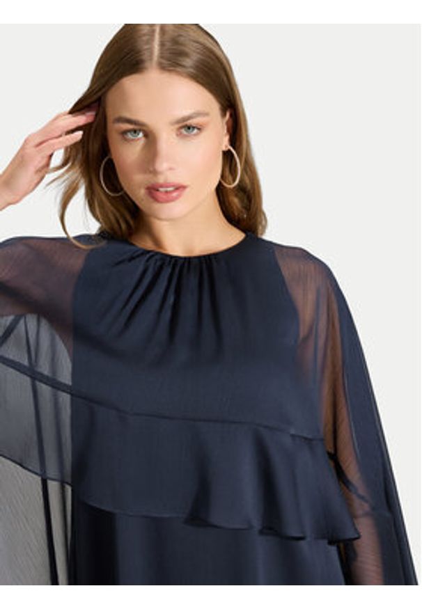 Swing Sukienka koktajlowa 5AJ09800 Granatowy Regular Fit. Kolor: niebieski. Materiał: syntetyk. Styl: wizytowy