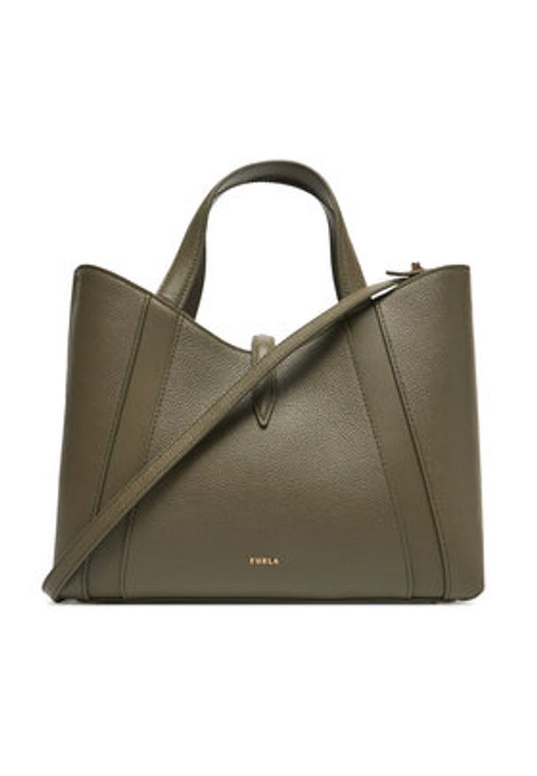 Furla Torebka Goccia S WB01789 BX3353 KH 2810S Zielony. Kolor: zielony. Materiał: skórzane