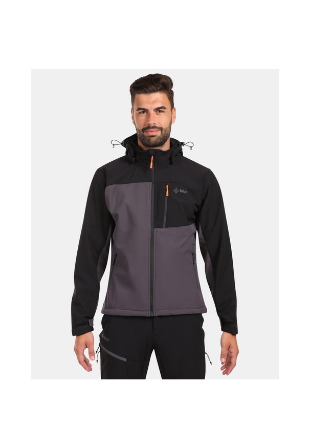 Męska kurtka softshell Kilpi ONTAVIO-M. Kolor: szary. Materiał: softshell. Sport: turystyka piesza