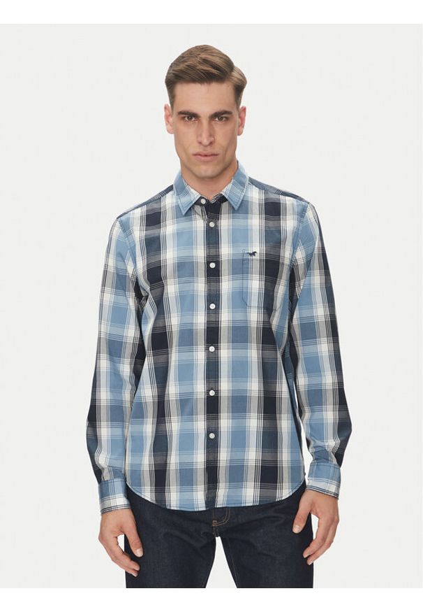 Mustang Koszula Chester 1016237 Niebieski Regular Fit. Kolor: niebieski. Materiał: bawełna