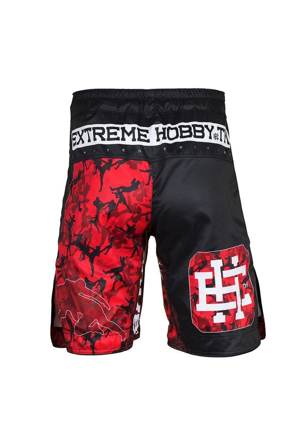 Spodenki do Grapplingu MMA BJJ K1 męskie EXTREME HOBBY RED WARRIOR. Kolor: czarny. Materiał: poliester
