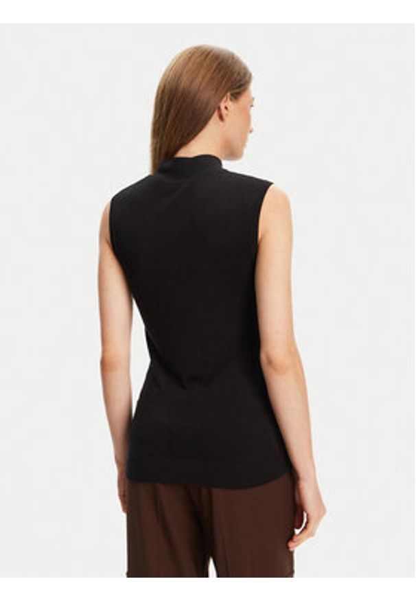 U.S. Polo Assn. Golf WUP1370 Czarny Slim Fit. Typ kołnierza: golf, polo. Kolor: czarny. Materiał: wiskoza