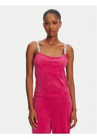 Juicy Couture Top Elina JCLCT125501 Różowy Slim Fit. Kolor: różowy. Materiał: syntetyk