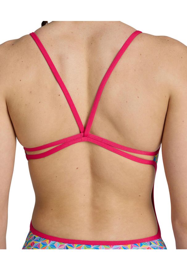 Strój Kąpielowy damski Arena Starfish Swimsuit Lace. Kolor: biały, wielokolorowy, różowy. Materiał: materiał