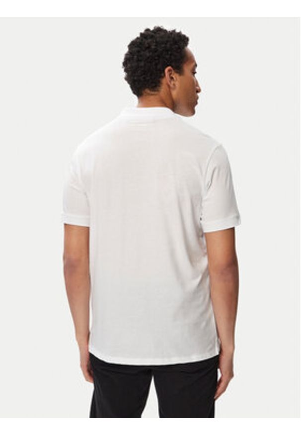 Karl Lagerfeld - KARL LAGERFELD Polo 745025 563224 Biały Regular Fit. Typ kołnierza: polo. Kolor: biały. Materiał: bawełna