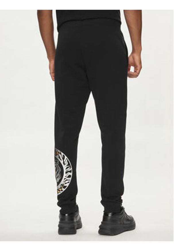Just Cavalli Spodnie dresowe 76OAAG24 Czarny Regular Fit. Kolor: czarny. Materiał: bawełna