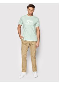 Alpha Industries T-Shirt Basic 100501 Zielony Regular Fit. Kolor: zielony. Materiał: bawełna #2