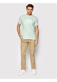 Alpha Industries T-Shirt Basic 100501 Zielony Regular Fit. Kolor: zielony. Materiał: bawełna