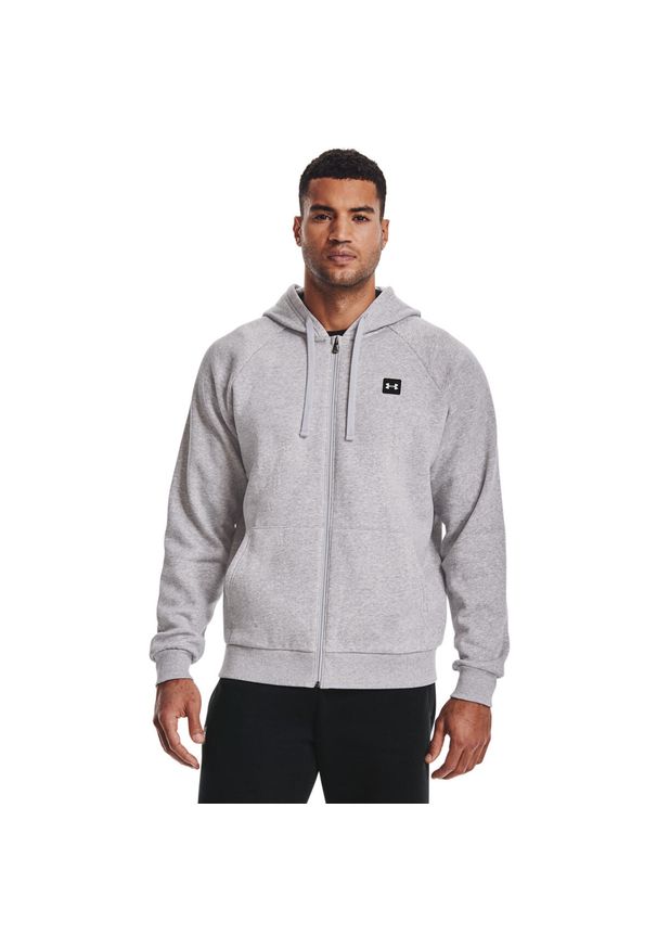 Bluza sportowa męska Under Armour Rival Fleece FZ. Kolor: szary. Materiał: poliester, bawełna. Styl: sportowy