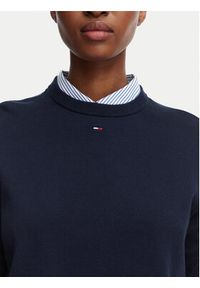 Tommy Jeans Sweter Essential DW0DW20159 Granatowy Regular Fit. Kolor: niebieski. Materiał: bawełna #3