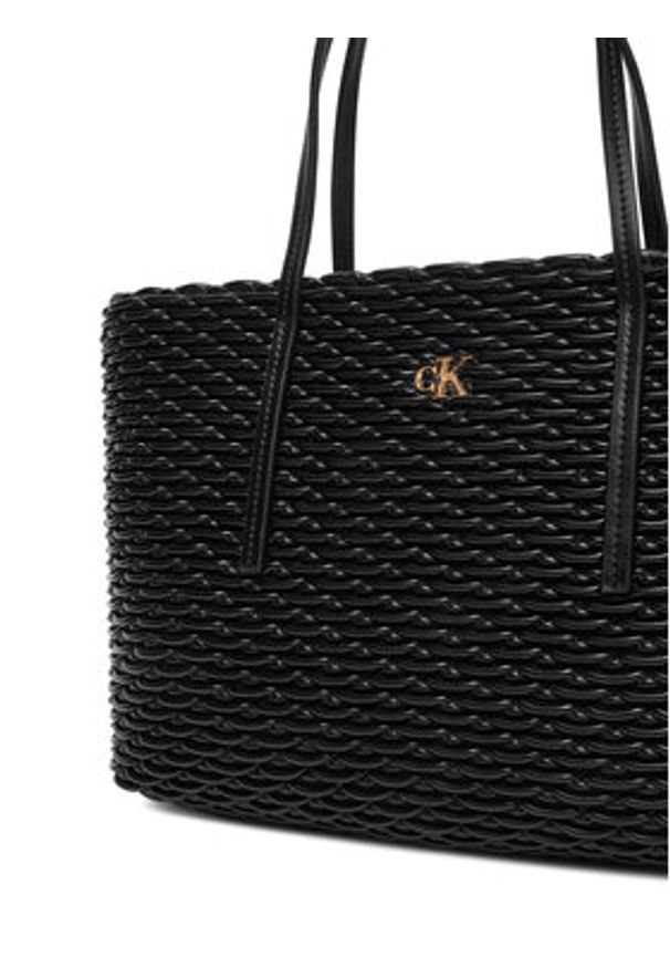 Calvin Klein Torebka LV04F3292G Czarny. Kolor: czarny. Materiał: skórzane