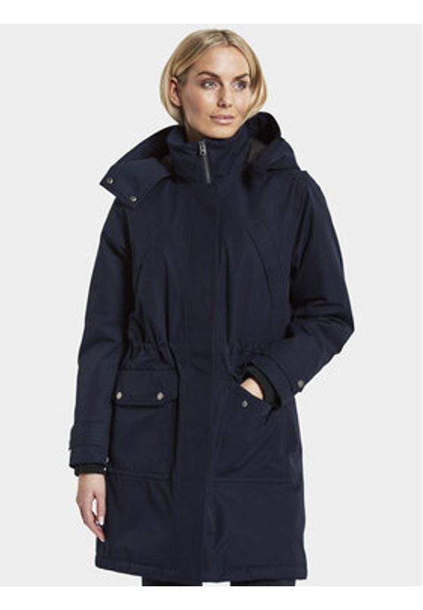 Didriksons Parka Lene 504261 Granatowy Relaxed Fit. Kolor: niebieski. Materiał: syntetyk