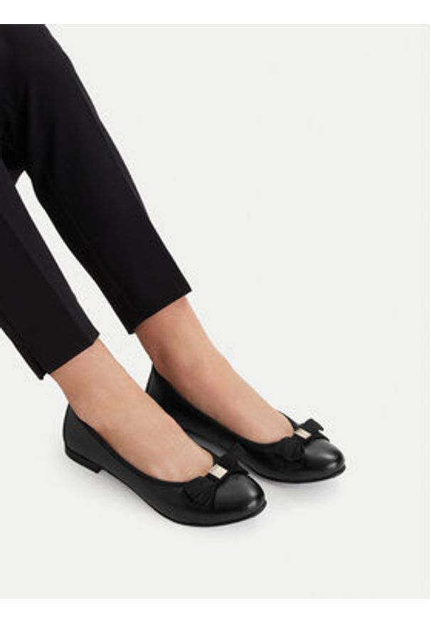 MEXX Baleriny CEO-MX/036C-RST Czarny. Kolor: czarny. Materiał: skóra