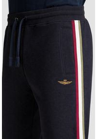 Aeronautica Militare - AERONAUTICA MILITARE Granatowe bawełniane męskie spodnie dresowe, Rozmiar XXL. Kolor: niebieski. Materiał: dresówka, bawełna #3