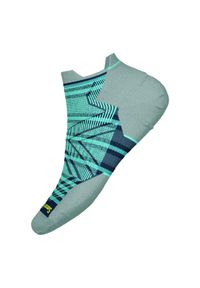 Skarpety Biegowe Damskie Smartwool Run Targeted Cushion Stripe Low Ankle. Kolor: zielony. Materiał: wełna. Sport: bieganie
