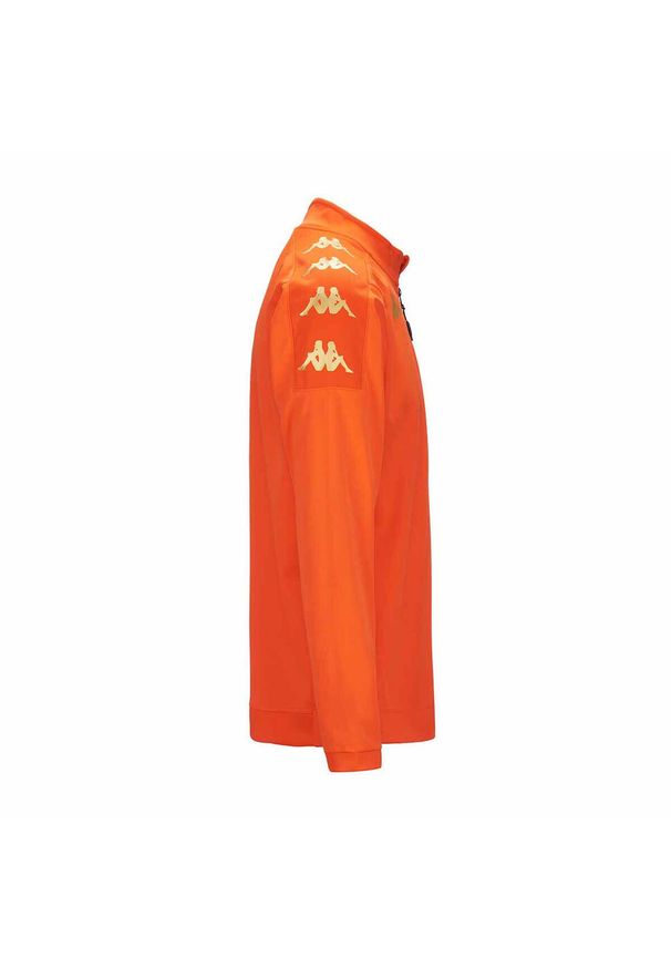 Kurtka z dresu Kappa Gassolo. Kolor: pomarańczowy. Materiał: dresówka. Sport: piłka nożna, fitness