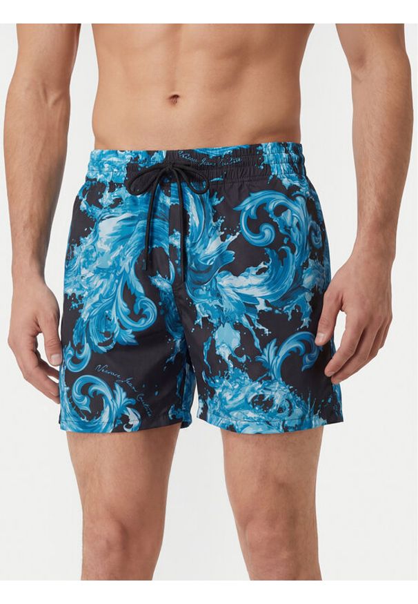 Versace Jeans Szorty sportowe 80GAD11D Czarny Regular Fit. Kolor: czarny. Materiał: syntetyk. Styl: sportowy