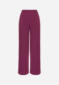 Born2be - Fioletowe Spodnie Szerokie High Waist Iners. Stan: podwyższony. Kolor: fioletowy. Materiał: tkanina #2