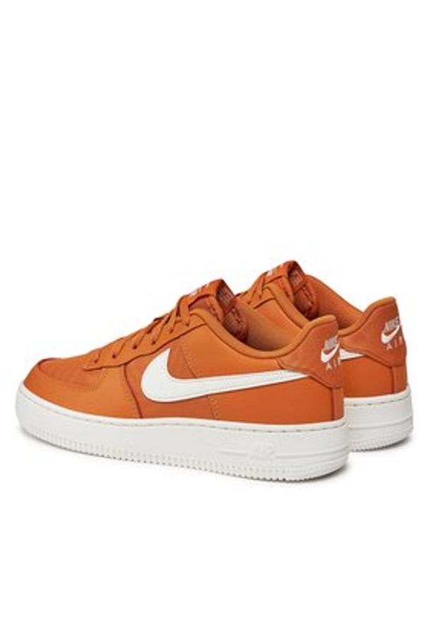 Nike Sneakersy Air Force 1 Lv8 (GS) DX1656 800 Brązowy. Kolor: brązowy. Materiał: skóra. Model: Nike Air Force