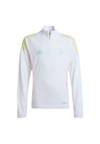 Adidas - Bluza Juventus Tiro 25 Competition Training Kids. Kolor: biały. Materiał: dresówka. Sport: piłka nożna
