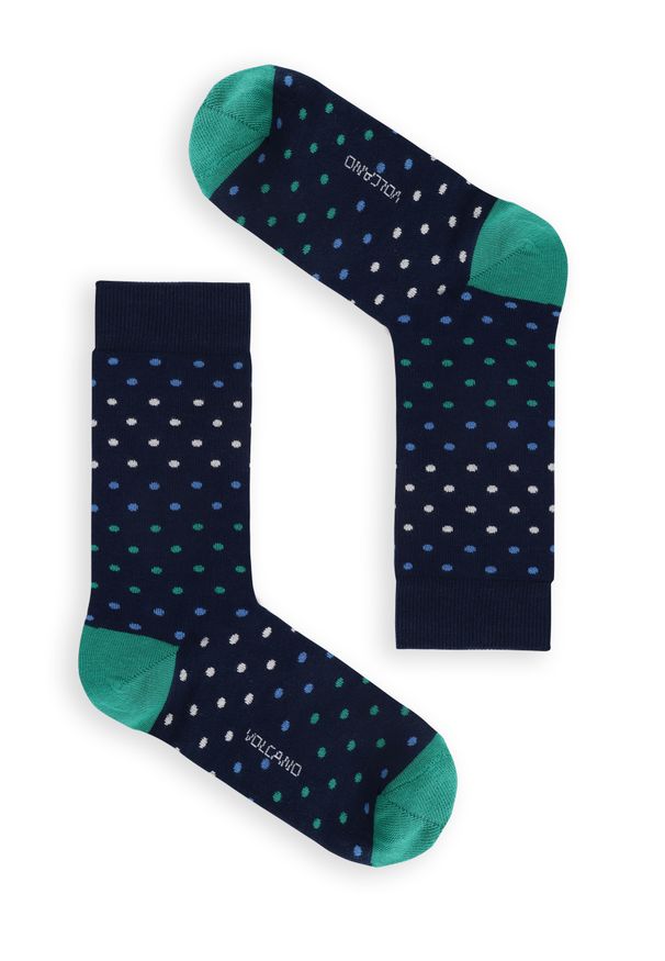 Volcano - Skarpety męskie w kropki A-PIT. Materiał: materiał. Wzór: kropki